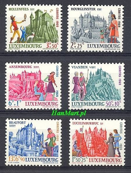 Znaczek Luksemburg 1969 Mi 798-803 Czyste **
