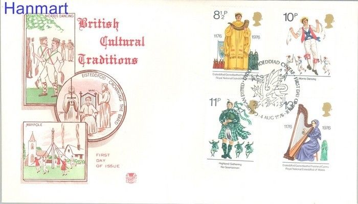 Znaczek Wielka Brytania 1976 Mi 715-718 FDC