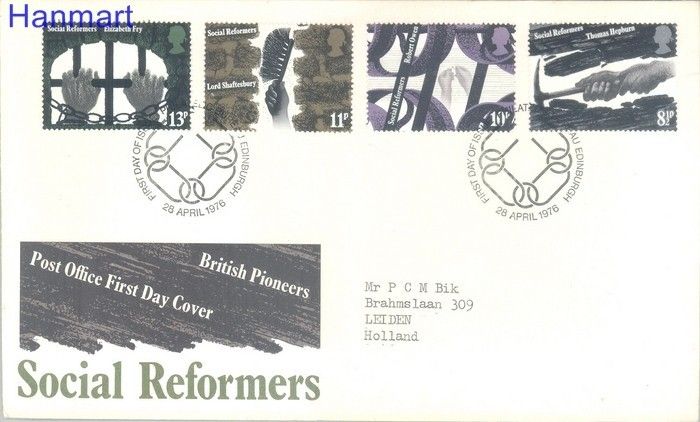 Znaczek Wielka Brytania 1976 FDC