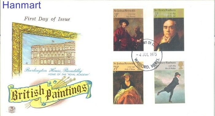 Znaczek Wielka Brytania 1973 Mi 624-627 FDC