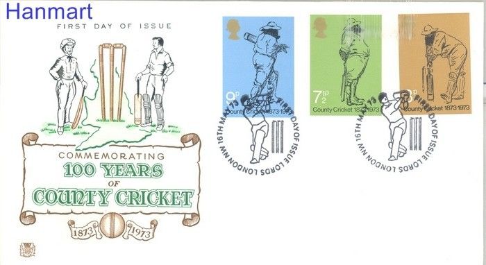 Znaczek Wielka Brytania 1973 Mi 621-623 FDC