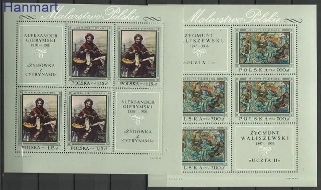 Znaczek Polska 1968 Mi ark 1864-1871 Fi bl 49-56 Czyste **