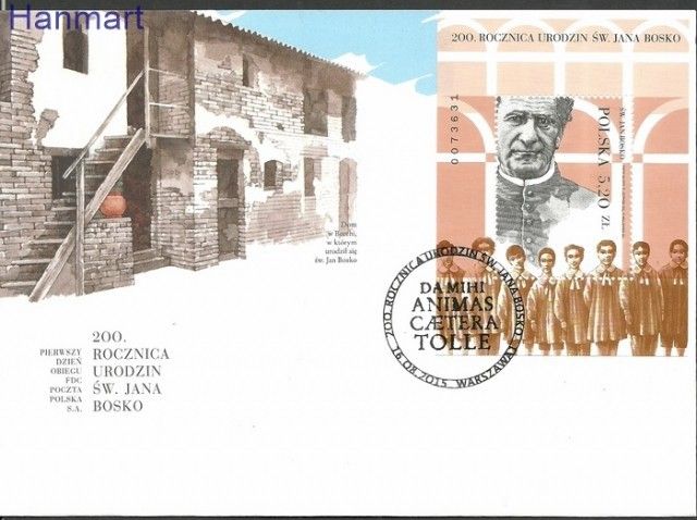 Znaczek Polska 2015 Mi bl 242 Fi bl 278 FDC