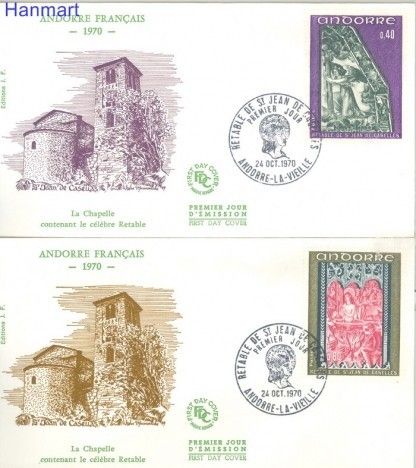 Znaczek Andora Francuska 1970 Mi 227-228 FDC