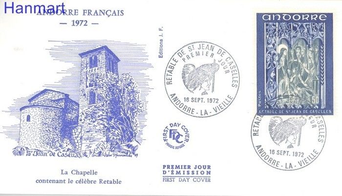 Znaczek Andora Francuska 1972 Mi 243 FDC