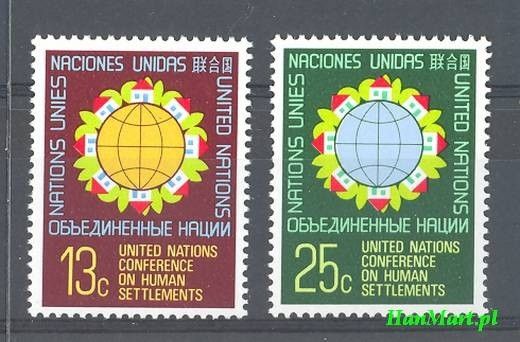 Znaczek Narody Zjednoczone Nowy Jork 1976 Mi 297-298 Czyste **