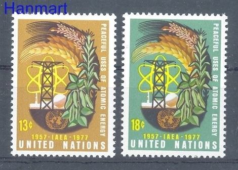 Znaczek Narody Zjednoczone Nowy Jork 1977 Mi 313-314 Czyste **
