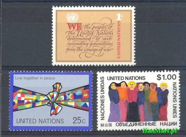 Znaczek Narody Zjednoczone Nowy Jork 1978 Mi 315-317 Czyste **