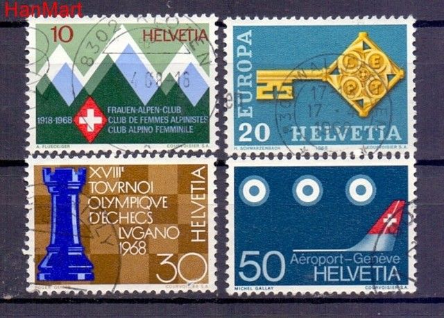 Znaczek Szwajcaria 1968 Stemplowane