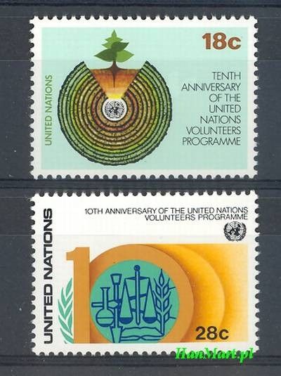 Znaczek Narody Zjednoczone Nowy Jork 1981 Mi 389-390 Czyste **