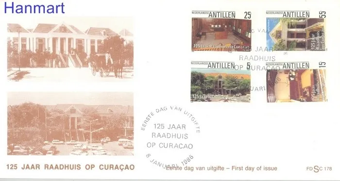 Znaczek Antyle Holenderskie 1986 FDC