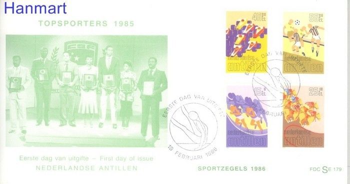 Znaczek Antyle Holenderskie 1986 FDC