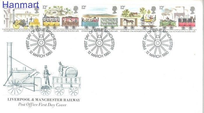 Znaczek Wielka Brytania 1980 Mi 830-834 FDC