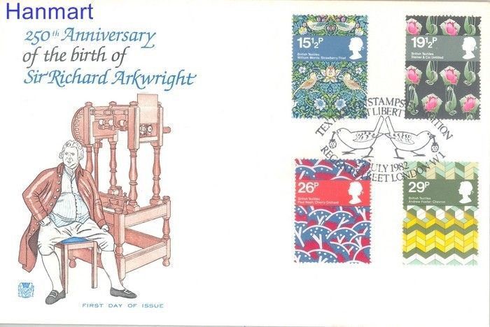 Znaczek Wielka Brytania 1982 Mi 923-926 FDC