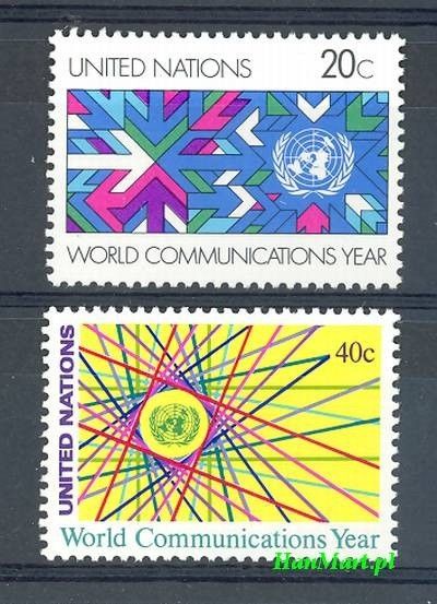 Znaczek Narody Zjednoczone Nowy Jork 1983 Mi 415-416 Czyste **