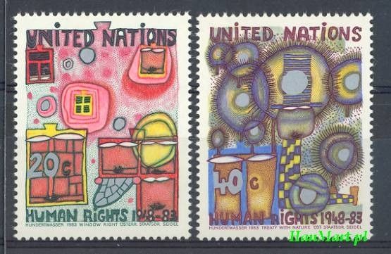 Znaczek Narody Zjednoczone Nowy Jork 1983 Mi 438-439 Czyste **