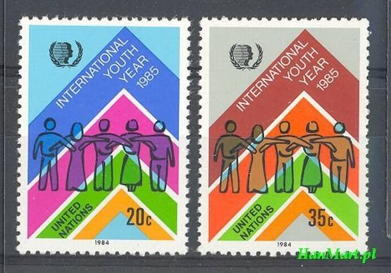Znaczek Narody Zjednoczone Nowy Jork 1984 Mi 464-465 Czyste **