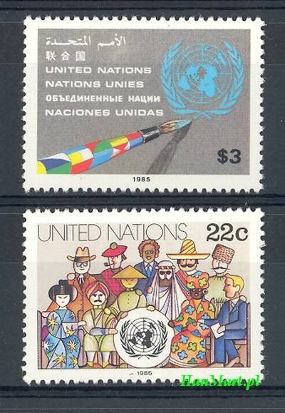 Znaczek Narody Zjednoczone Nowy Jork 1985 Mi 468-469 Czyste **