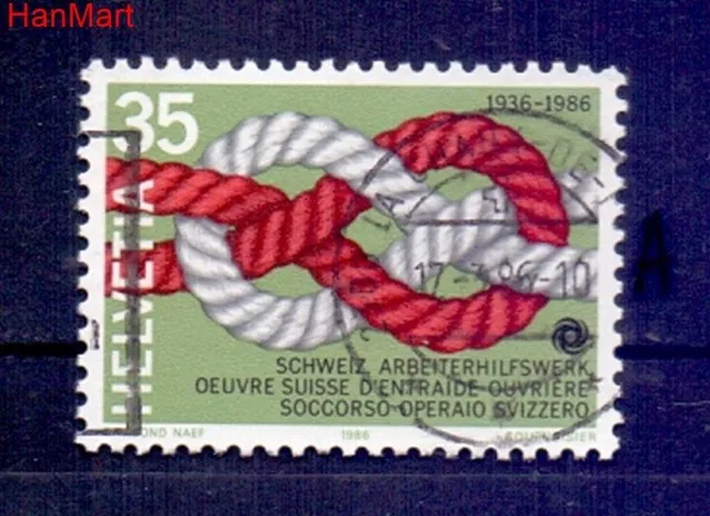 Znaczek Szwajcaria 1986 Stemplowane