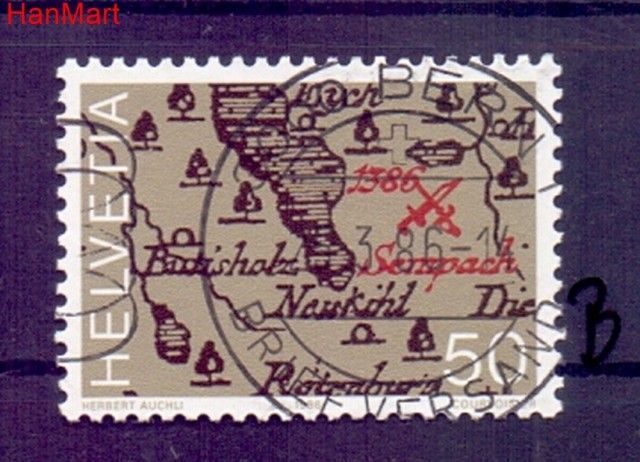 Znaczek Szwajcaria 1986 Stemplowane
