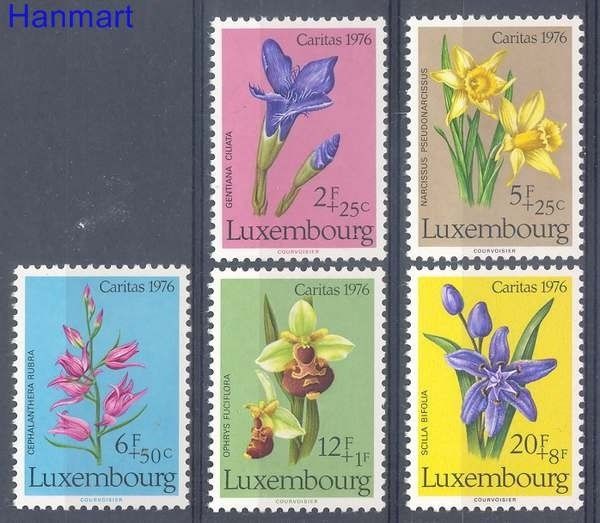 Znaczek Luksemburg 1976 Mi 936-940 Czyste **