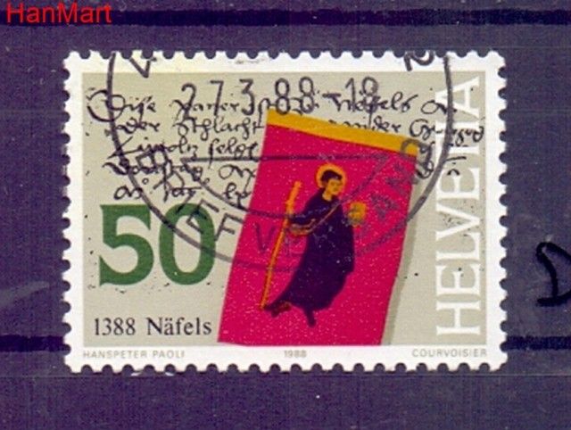 Znaczek Szwajcaria 1988 Stemplowane