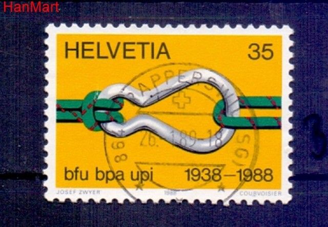 Znaczek Szwajcaria 1988 Stemplowane