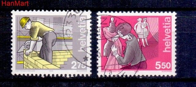Znaczek Szwajcaria 1989 Stemplowane
