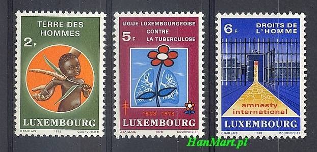 Znaczek Luksemburg 1978 Mi 972-974 Czyste **