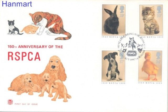 Znaczek Wielka Brytania 1990 Mi 1245-1248 FDC
