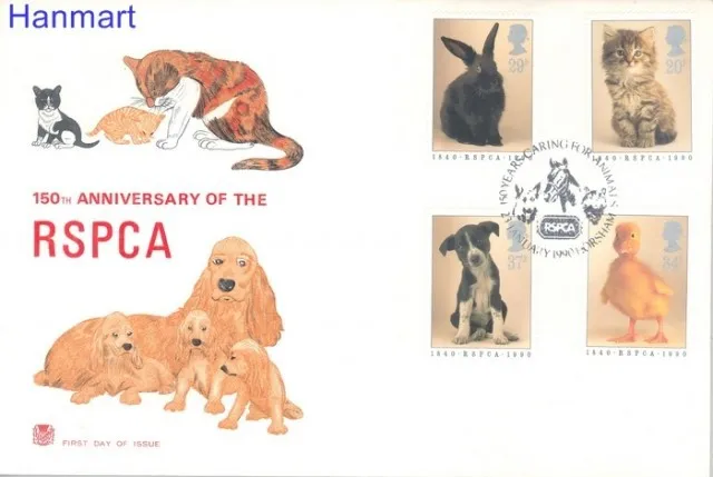 Znaczek Wielka Brytania 1990 Mi 1245-1248 FDC