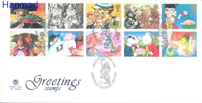 Znaczek Wielka Brytania 1993 Mi 1431-1440 FDC