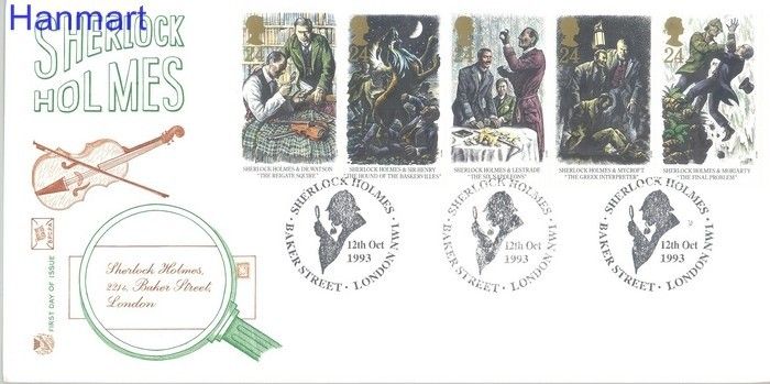 Znaczek Wielka Brytania 1993 Mi 1468-1472 FDC