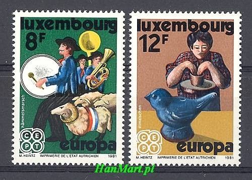 Znaczek Luksemburg 1981 Mi 1031-1032 Czyste **