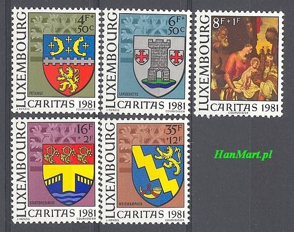 Znaczek Luksemburg 1981 Mi 1041-1045 Czyste **