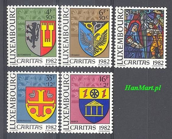 Znaczek Luksemburg 1982 Mi 1063-1067 Czyste **