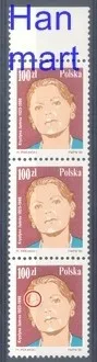 Znaczek Polska 1990 Mi 3254err Fi 3106err Czyste **