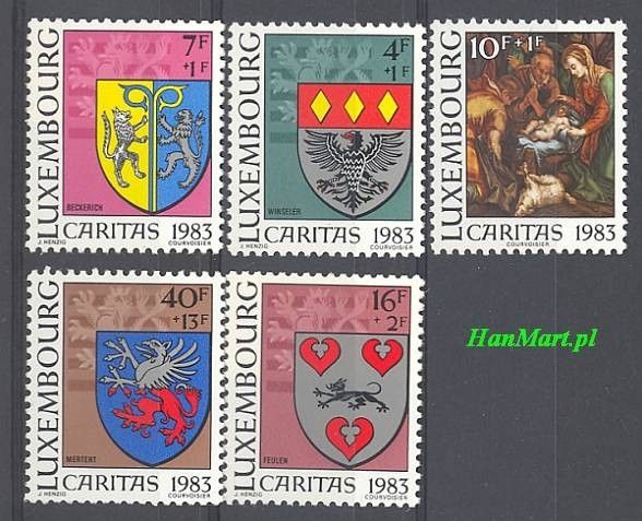 Znaczek Luksemburg 1983 Mi 1086-1090 Czyste **