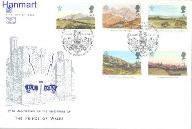 Znaczek Wielka Brytania 1994 Mi 1503-1507 FDC