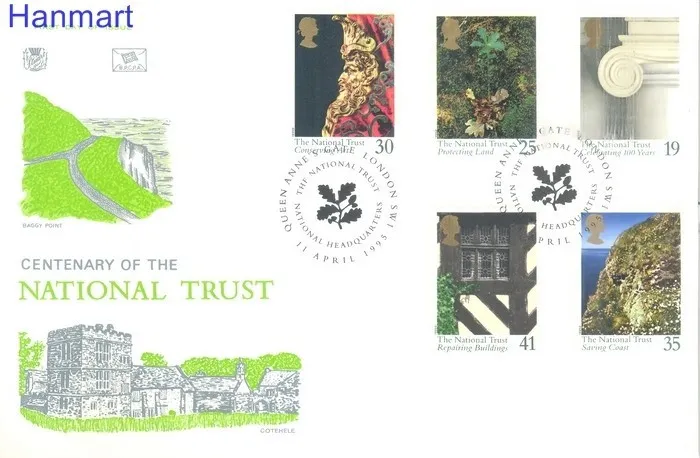 Znaczek Wielka Brytania 1995 Mi 1564-1568 FDC