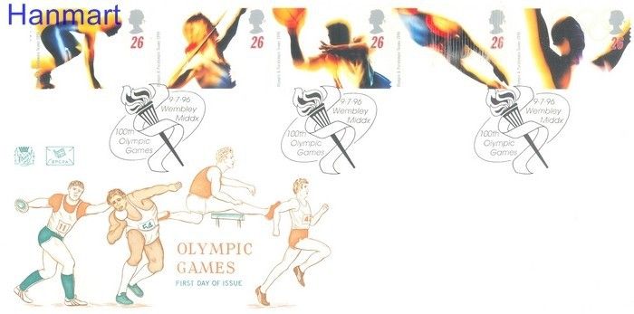 Znaczek Wielka Brytania 1996 Mi 1642-1646 FDC