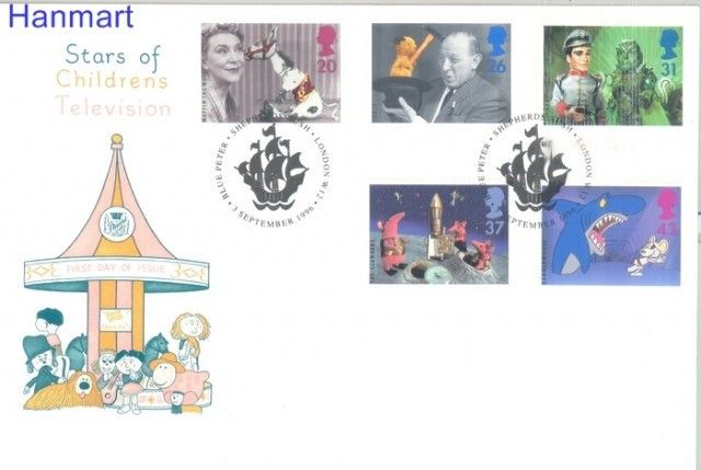 Znaczek Wielka Brytania 1996 Mi 1652-1656 FDC