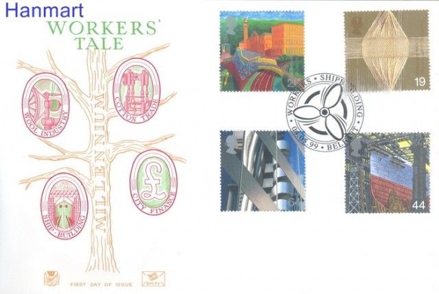 Znaczek Wielka Brytania 1999 Mi 1805-1808 FDC