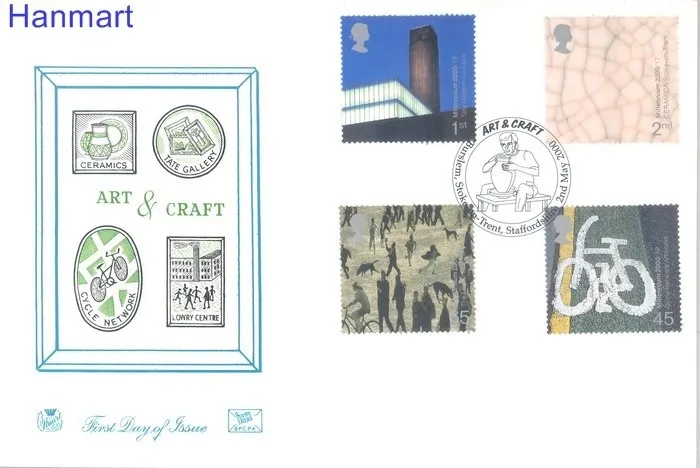 Znaczek Wielka Brytania 2000 Mi 1867-1870 FDC