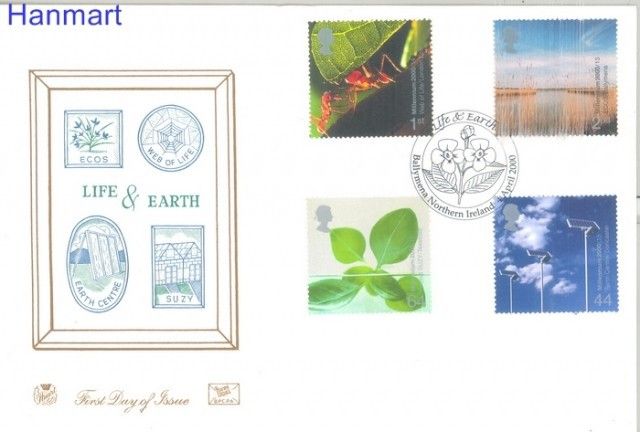 Znaczek Wielka Brytania 2000 Mi 1857-1860 FDC