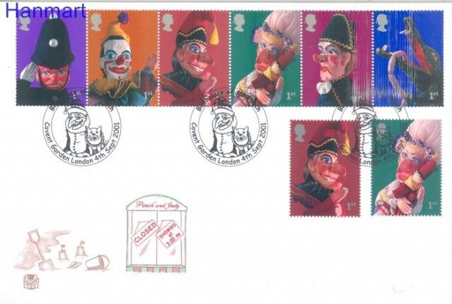 Znaczek Wielka Brytania 2001 Mi 1946-1953 FDC