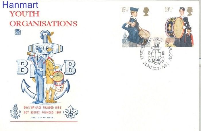 Znaczek Wielka Brytania 1982 Mi 910-911 FDC