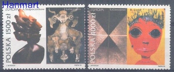 Znaczek Polska 1993 Mi 3445-3446 Fi 3297-3298 Czyste **