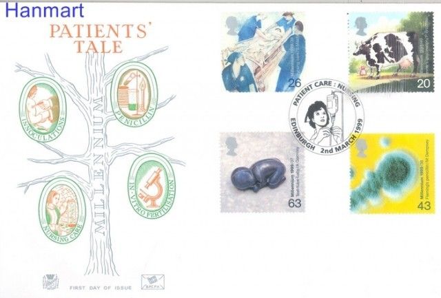 Znaczek Wielka Brytania 1999 Mi 1789-1792 FDC