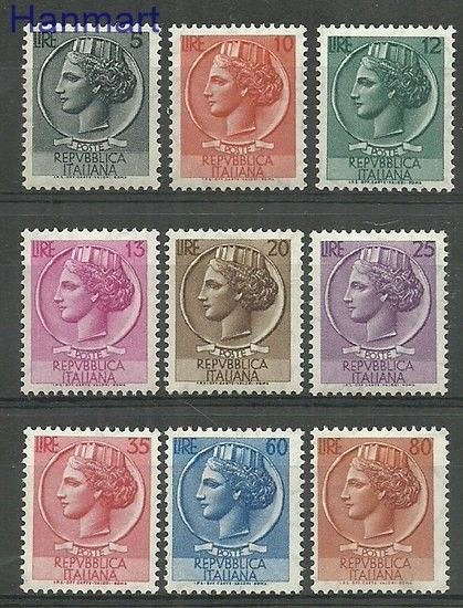 Znaczek Włochy 1953 Mi 884-891 Czyste **